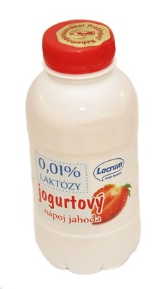 Jogurtový nápoj jahodový bezlaktózový 330 ml